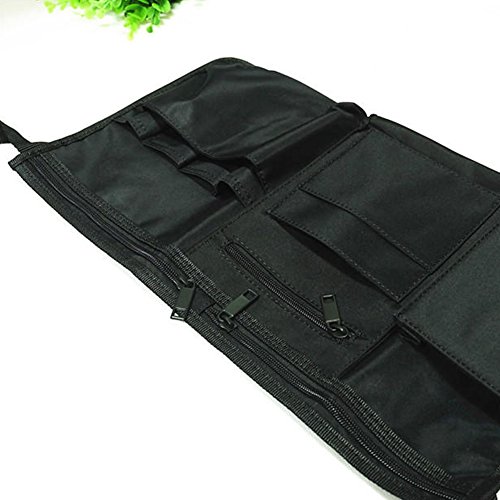 Ozzptuu Canvas Collapsible Professional Salon Scissors Makeup Storage Bag Hairdresser Tool Apron Pouch Bags Black - Thumbnail 6