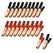 uxcell 20 Pcs Black Red Copper Plated Metal Battery Clips Alligator Clamps 50A
