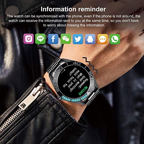 LIGE Smartwatch voor heren, 1,3 inch activiteitstracker met touchscreen, hartslagmeter, bloeddruk, fitnesshorloge… - Afbeelding 4