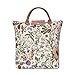 Signare Tapestry Foldable Tote Bag Reusable Shopping Bag Grocery Bag With Floral Designs (FDAW-MGD)