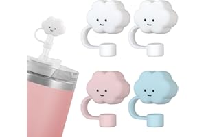 MLKSI Straws cover for Stanley Tumbler, 4 Pack Straw Cover for Stanley Cup Accessories, 4 Pcs Straws Cap for Stanley 40 oz 30oz Tumbler with Handle