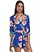 Choies Women's Floral Print Long Sleeves Romper Playsuit Jumpsuit