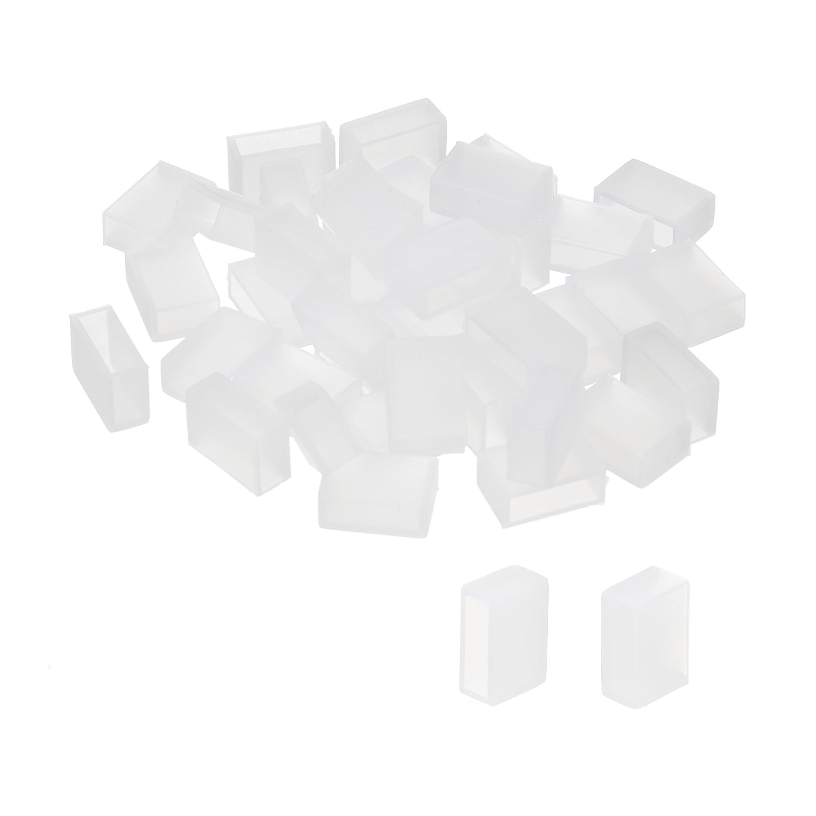 PATIKIL Silicone End Cap Plug Cover for Strip Light, 40 Pack IP67 Waterproof Fit 5050 10mm Wide LED Strip Light