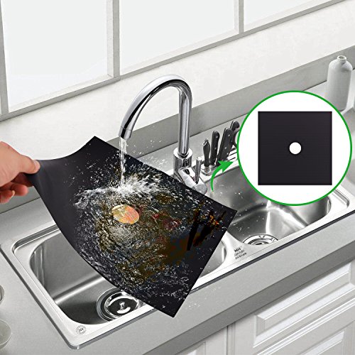 Bomach 6 Pack Gas Stove Range Burner Covers,Reusable Gas Stove Range Burner Protectors,Double Thickness,Non-Stick,Fast Clean Stovetop Burner Protector Liner Cover for Kitchen Cooktop Accessories - Thumbnail 3