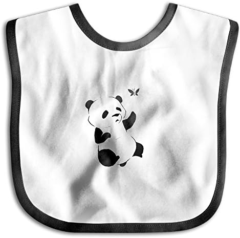 MGDBB Kids' Water Absorbent Trendy Panda Cub With Butterfly Dribble Bibs