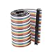 Uxcell IDC Flat Ribbon Cable Connector, F/F, 50P, 50 Way, 66 cm Length, 2.54 mm Pitch, Rainbow