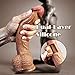 8.3'' Realistic Dildo Dual-Layer Liquid Silicone Dildo with Strong Suction Cup,Oixgirl Lifelike Penis Sex Toy Flexible G Spot Dildo with Curved Shaft and Balls