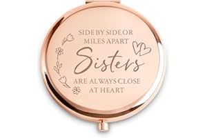 COYOAL Sister Gifts from Sister, I Love You Personalized Compact Mirror, Sentimental Sister Present for Valentines Day, Birthday