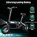 Dohiker Electric Bike Folding Bicycle 14 inch 250W Motor Max 16 mph with LED Headlight Built in USB Portthumb 2