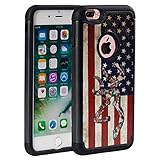 iPhone 6 case,iPhone 6s case,Rossy Camo American Flag Design Shock-Absorption Hard PC and Soft Silicone Dual Layer Hybrid Armor Defender Protective Case Cover for Apple iPhone 6 / 6S 4.7 Inch