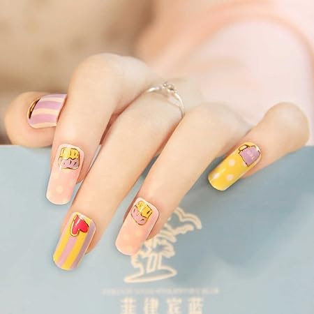 Amazon Pastelllabo ハンド用 ネイルシール 貼るだけ アート Ny発 簡単 ネイルアート マカロンカラー パステルカラー キラキラ 15 夏 4デザイン パープル系ドット柄5 Pastelllabo シール ステッカー 通販