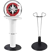 MingQiEven Lightstick Holder 2PCS Black Stand | 2-Pack, Black Stand, Official Lightstick Holder, Durable Base, Universal Fit for Kpop Groups, Stray Kids/Enhypen/Ateez/Twice