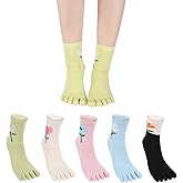 Benefeet Sox Funny Toe Socks Women Five Finger Sock Girls Cute Toe Seperated Cotton Running Athletic Sock