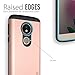 TUDIA Rugged Drop Protection Merge Series Designed for Motorola Moto G6 Play Case/Moto E5 Case, Heavy Duty Slim Protective Phone Case Cover for Moto G6 Play, Motorola Moto E5 (Rose Gold)