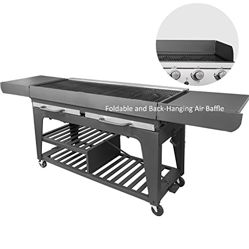 Royal Gourmet Event 8-Burner BBQ Propane Gas Grill with Cover, Picnic or Camping Outdoor