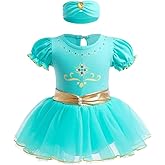 Dressy Daisy Infant Baby Girl Princess Dress Costume Romper Tulle Tutu Fancy Birthday Halloween Bodysuit Outfit with Headband