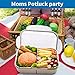 BusyMouth Bento Box,Ideal Bento lunch Box, Leakproof Lunch Containers with 3 Compartments, No BPAs,Made by Wheat Fiber Material, Microwave And Dishwasher Safe,12-Month Guarantee (White)