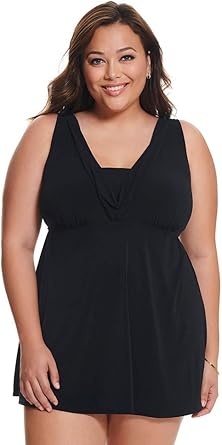 plus size long swim dress