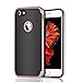 iPhone 7 Case, VANSIN 2 in 1 Ultra Thin and Slim TPU Shockproof Protective Case Coated Carbon Fiber Finish Surface with PC Hard Frame for Apple iPhone 7 (4.7'')(2016) - (Rose Gold)