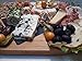 New Design-Bamboo Cheese Board and Cutlery Knife Set,Wood Cheese Plate,Charcuterie Board with Cutter,Best Party Serving Set,Appetizer Food Tray,Serving Platter,Black Slate Board with Chalk Markers