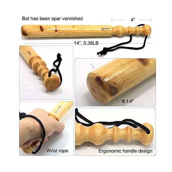 SAMS-Kayak-Wooden-Fish-Wacker-Bat-Fishing-Priest-Billie-Club-14-Inch-175g