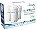 Wamery Alkaline Pitcher Water Filter Replacement for Brita Pitchers - 3 Pack, Improves pH & Taste, 42‑Gallon Each, Coconut Activated Carbon, Leak‑Free Fit, Easy Install