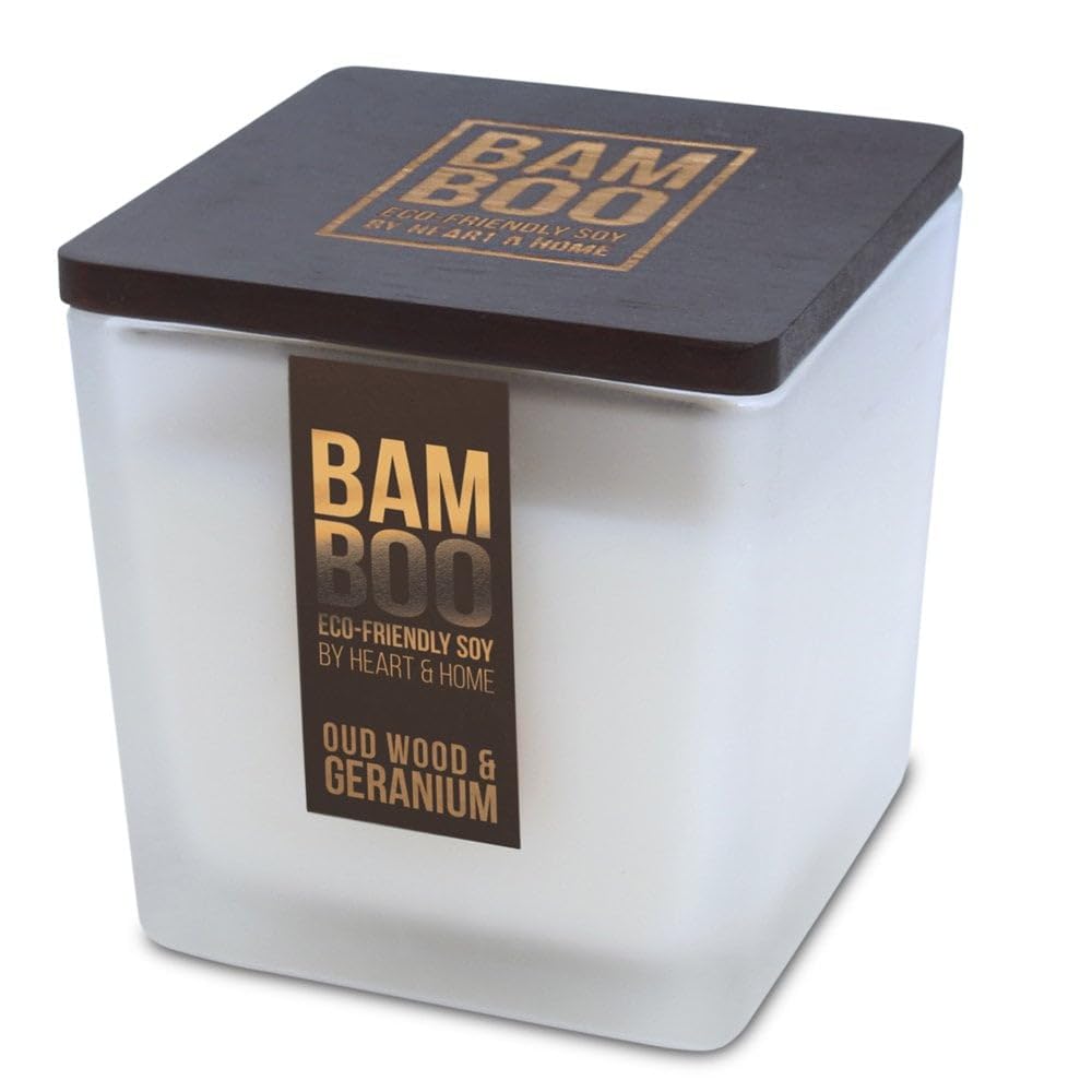 History & Heraldry Jar Candle Oudwood And Geranium fragrance From Bamboo Range By Heart and Home