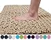 Yimobra Original Luxury Chenille Bath Mat, Soft Shaggy and Comfortable, Large Size, Super Absorbent and Thick, Non-Slip, Machine Washable, Perfect for Bathroom (31.5 X 19.8 Inches, Beige)