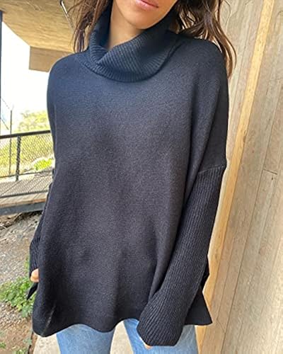 Famulily Womens Sweater Womens Sweaters Pullover Stacked Cowl Neck