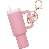Rongbo Mini Tumbler Keychain with Detachable Storage, Cute Cup Key Chain Holder for Girls Women Backpack Handbag Purse