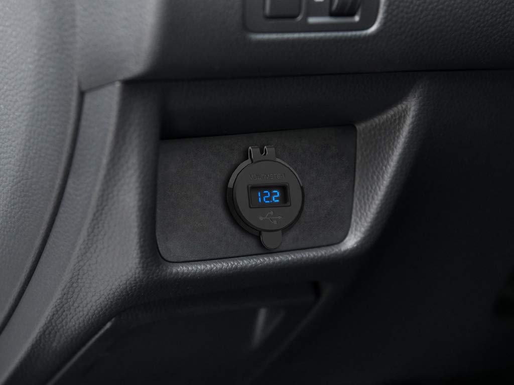 Quick Charge 3.0 USB Charger Socket Car Aluminum Waterproof Dual Power Outlet Fast Charger with Blue LED Voltmeter & Wire 10A Fuse for 12VDC/24VDC Automotive Boat Marine ATV Truck: Industrial & Scientific