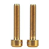 Wbestexercises 2pcs / Set Bike Brake Screws, M5x25mm Titanium Alloy Bicycle Brake Handle Fixed Bolts, Mountain Bike Screws