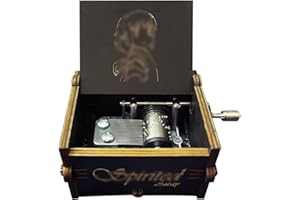 Bolunlun Spirited Away's Music Box, Wooden Hand-cranked Music Box, Wooden Toys for Anime Fans, Gifts for Girlfriends and Children, Valentine's Day, Birthdays, Halloween and Christmas.