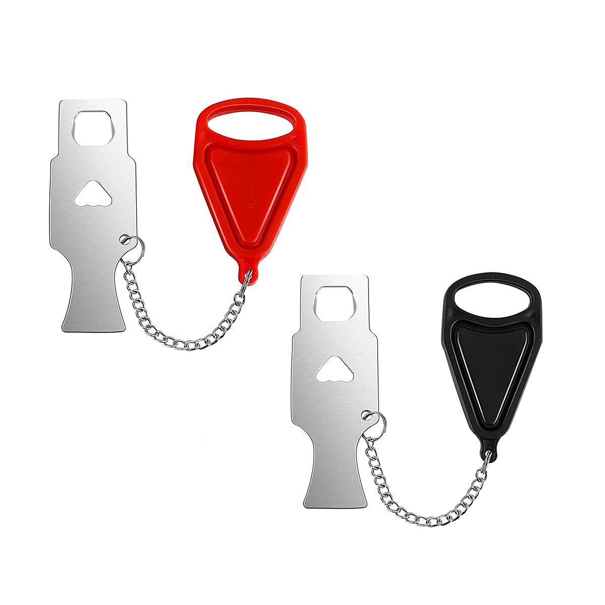 Tiardey 2 Pack Portable Door Locks, Hotel Door Lock with Storage Bags for Travel, Door Lock Security Devices for Home, Hotel, School,Apartment