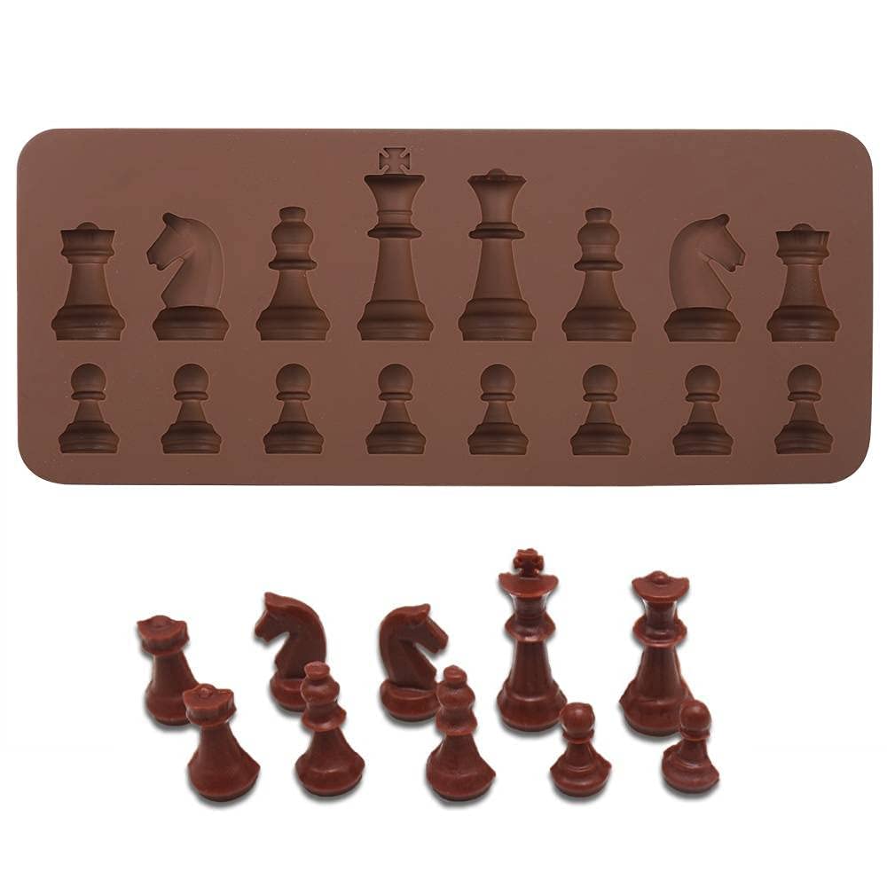 Chess Silicone Mould for Chocolate, Fondant, Resin Casting, Cake Decorating