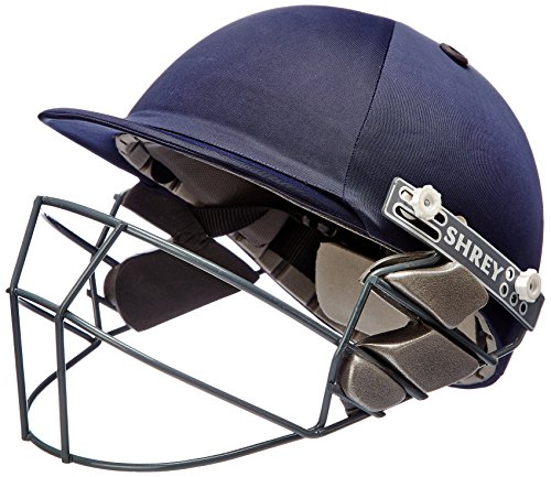 Shrey Match With Mild Steel Visor Cricket Helmet - Navy Blue M