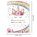 Outego Magical Rainbow Unicorn Birthday Invitation, Glitter Unicorn Party Invitations with Envelopes for Kids Birthday Baby Shower Unicorn Party Supplies (20 Pack)