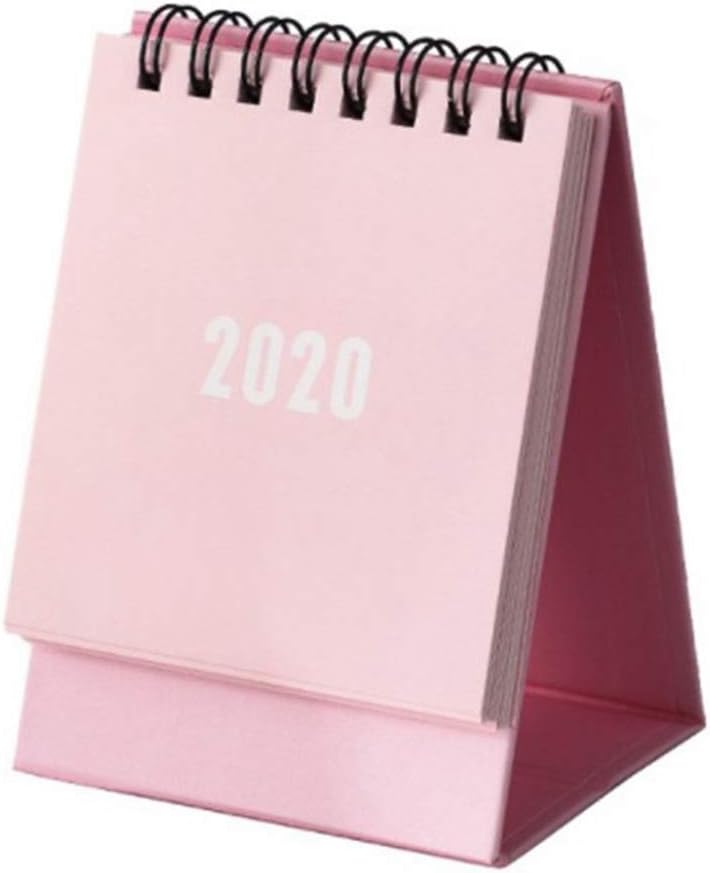 djryj New Style 2020 Desktop Paper Calendar Mini Table Calendars Desk Coil Calendar DIY Memo Pad(None PK)