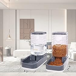 NKECOBJI Automatic Pets Feeder and Water Dispenser