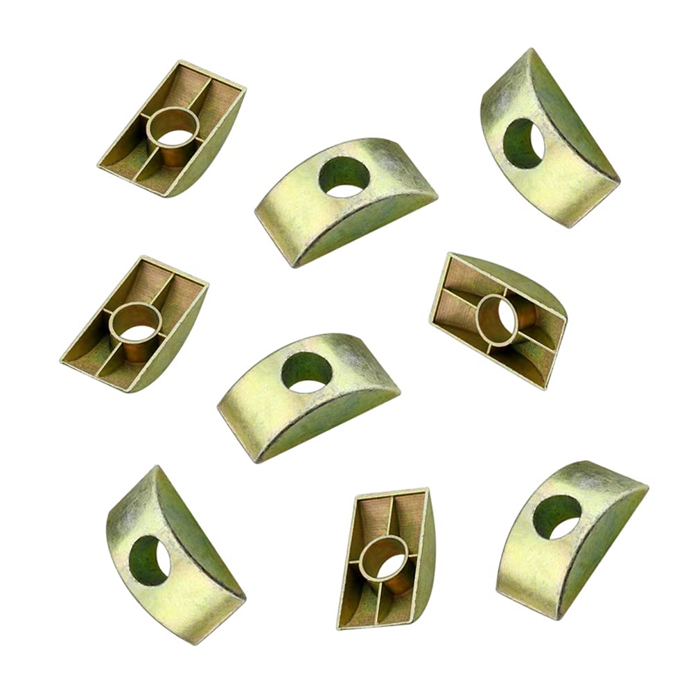 YYHONGMAI 20 Pcs Half Moon Washer Furniture Nut Connector Nuts Spacer Washer Bronze Tone for Panel Furniture Wardrobe