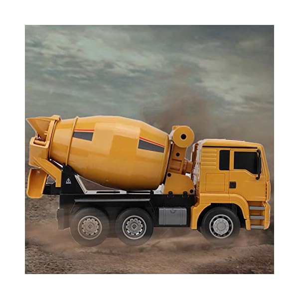 Dilwe RC Mixer Car, 1/18 6 Kanal Cement Truck BAU Spielzeug Licht ferngesteuertes Fahrzeug für Kinder – Bild 3