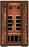 JNH Lifestyles Freedom 2 Person Canadian Western Red Cedar Wood Far Infrared Sauna, 7 Carbon Fiber Heaters, 5 Year Warranty