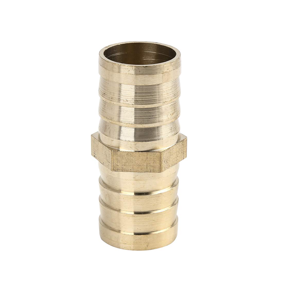 X AUTOHAUX 25mm Brass Barb Hose Fitting Straight Connector Adaptor for Air Water Gas Oil