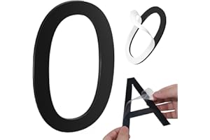 YEEZUNPU Self Adhesive House Number 3 inch House Numbers for Outside Acrylic Address Home Number House Apartments Office Hotel Room Numbers Modern Mailbox Numbers for Easy to Install (3in No.0)