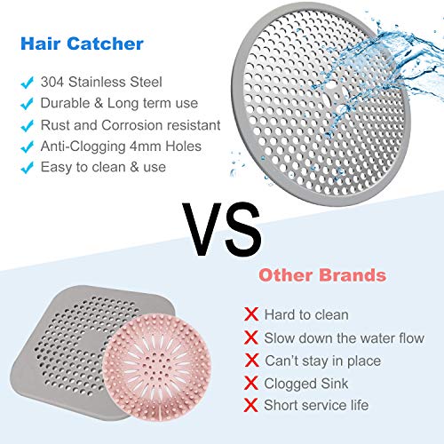 MFTEK Drain Hair Catcher Shower Bathtub Hair Stopper Drain Protector