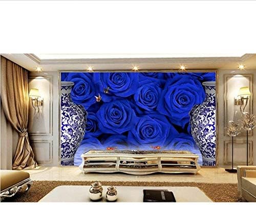 Wall Stickers Murals 3d Wallpaper Home Decoration Blue And White Porcelain Blue Monster Blue Roses Tv Backdrop Mural 3d Wallpaper 0x140cm Buy Online At Best Price In Uae Amazon Ae