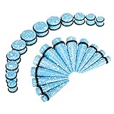 BodyJ4You Stretching Kit Taper Plug Ear Set Splatter Paint 00G-20mm Big Gauges 24-Pieces