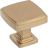 Jeffrey Alexander 1-1/4" Overall Length Satin Bronze Square Renzo Cabinet Knob