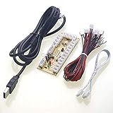 Easyget Zero Delay Arcade Game USB Encoder PC to Joystick for MAME & Raspberry Pi Retropie Projects SANWA Parts