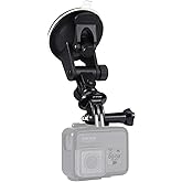 PULUZ Suction Cup Mount for Gopro Car Mount, Adjustable Vehicle Window & Windshield Mount Holder, Compatible with GoPro Hero 